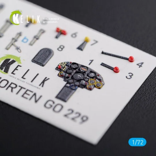 Horten Go 229 interior 3D decals for Revell kit, 1/72 - Kelik K72100