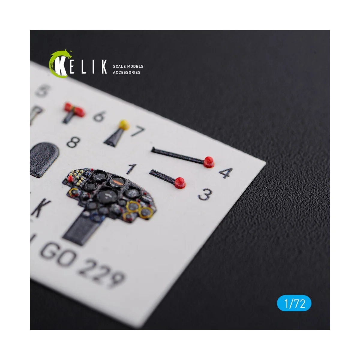 Horten Go 229 interior 3D decals for Revell kit, 1/72 - Kelik K72100