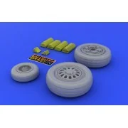 F-16 late wheels (KIN), 1/48 - Eduard Accessories 648011