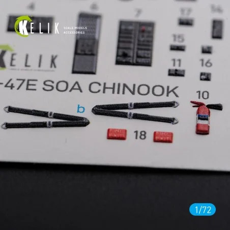 MH-47E interior 3D decals for Italeri kit, 1/72 - Kelik K72102