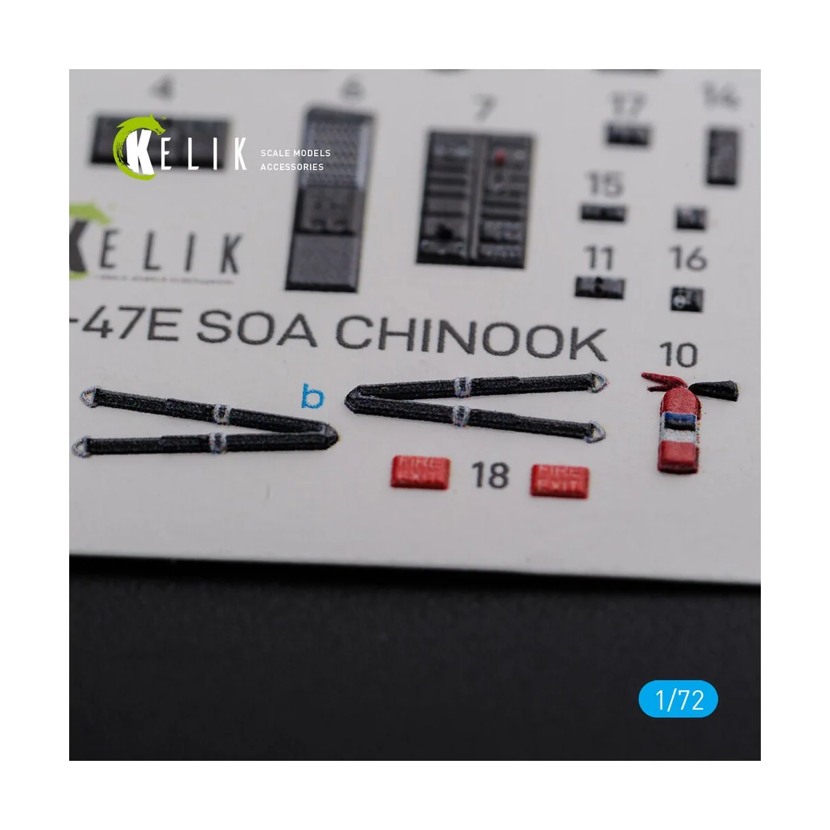 MH-47E interior 3D decals for Italeri kit, 1/72 - Kelik K72102