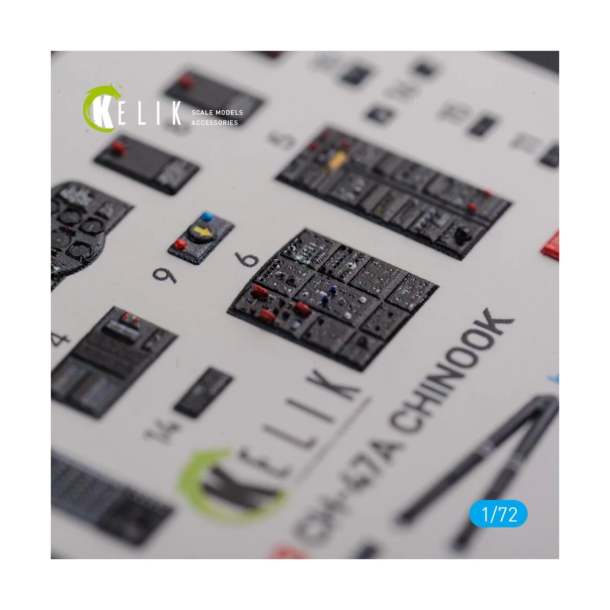CH-47A interior 3D decals for Trumpeter kit, 1/72 - Kelik K72103