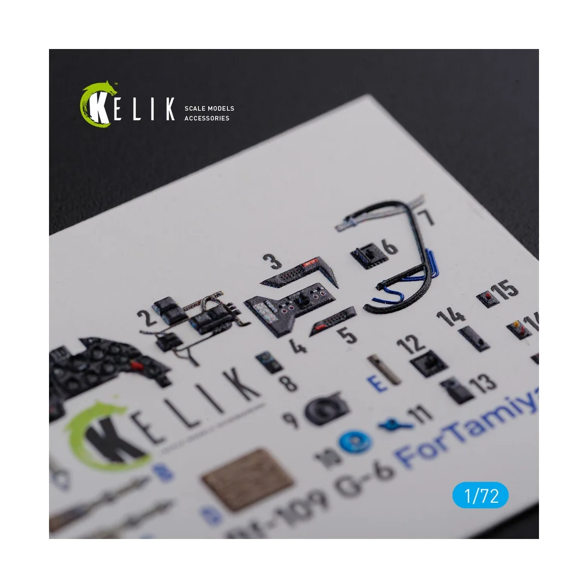 BF109 G-6 interior 3D decals for Tamiya kit, 1/72 - Kelik K72105