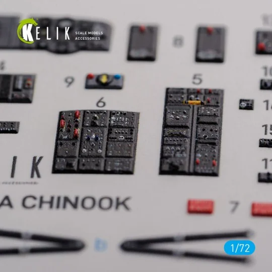 CH-47A interior 3D decals for Trumpeter kit, 1/72 - Kelik K72103