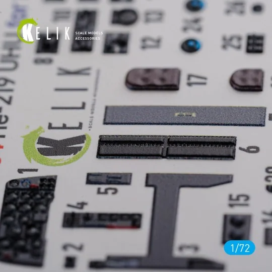 HE-219 UHU interior 3D decals for Dragon kit, 1/72 - Kelik K72104