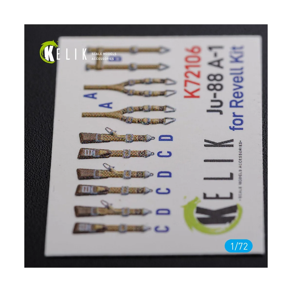 Ju-88 A-1 interior 3D decals for Revell kit, 1/72 - Kelik K72106