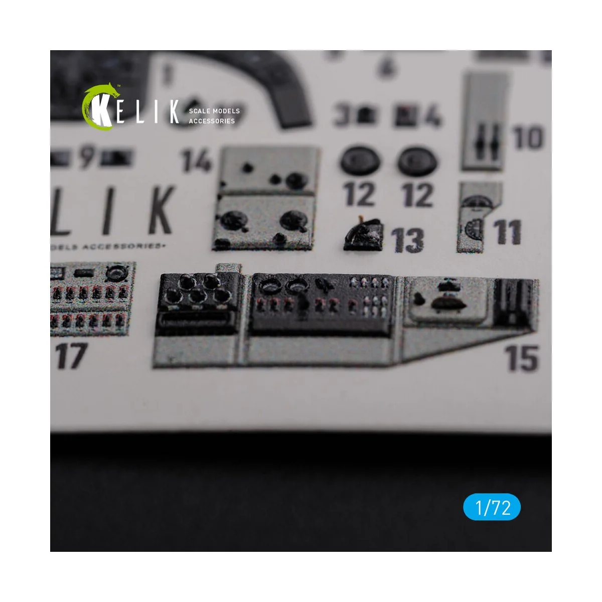 KI-21 interior 3D decals for ICM kit, 1/72 - Kelik K72107