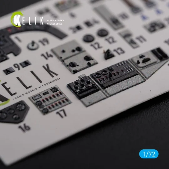 KI-21 interior 3D decals for ICM kit, 1/72 - Kelik K72107