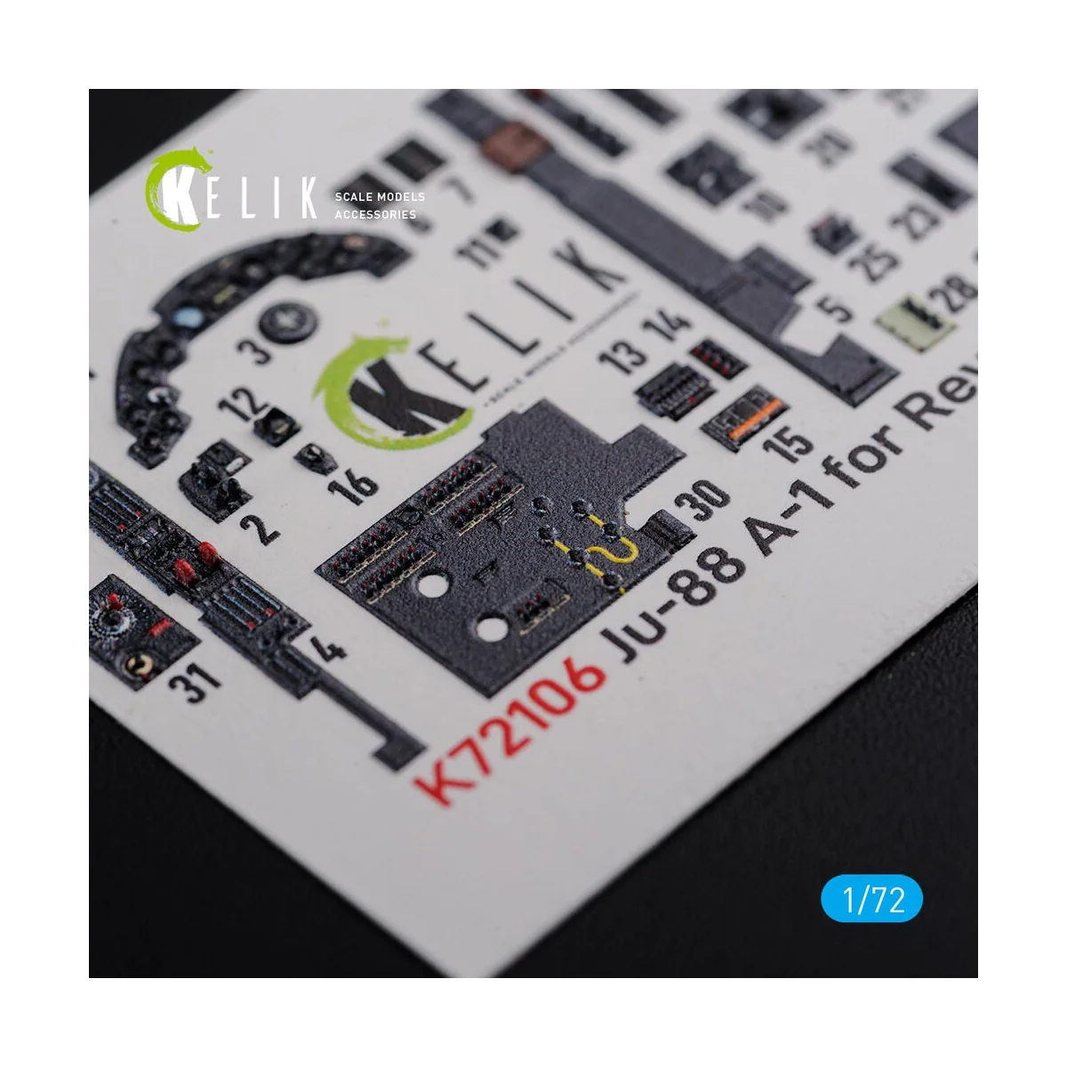 Ju-88 A-1 interior 3D decals for Revell kit, 1/72 - Kelik K72106