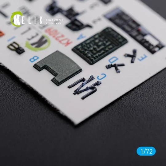 F-16 MLU interior 3D decals for Revell kit, 1/72 - Kelik K72109
