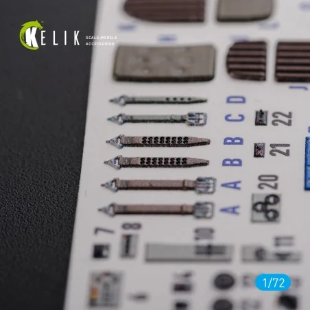 KI-21 interior 3D decals for ICM kit, 1/72 - Kelik K72107