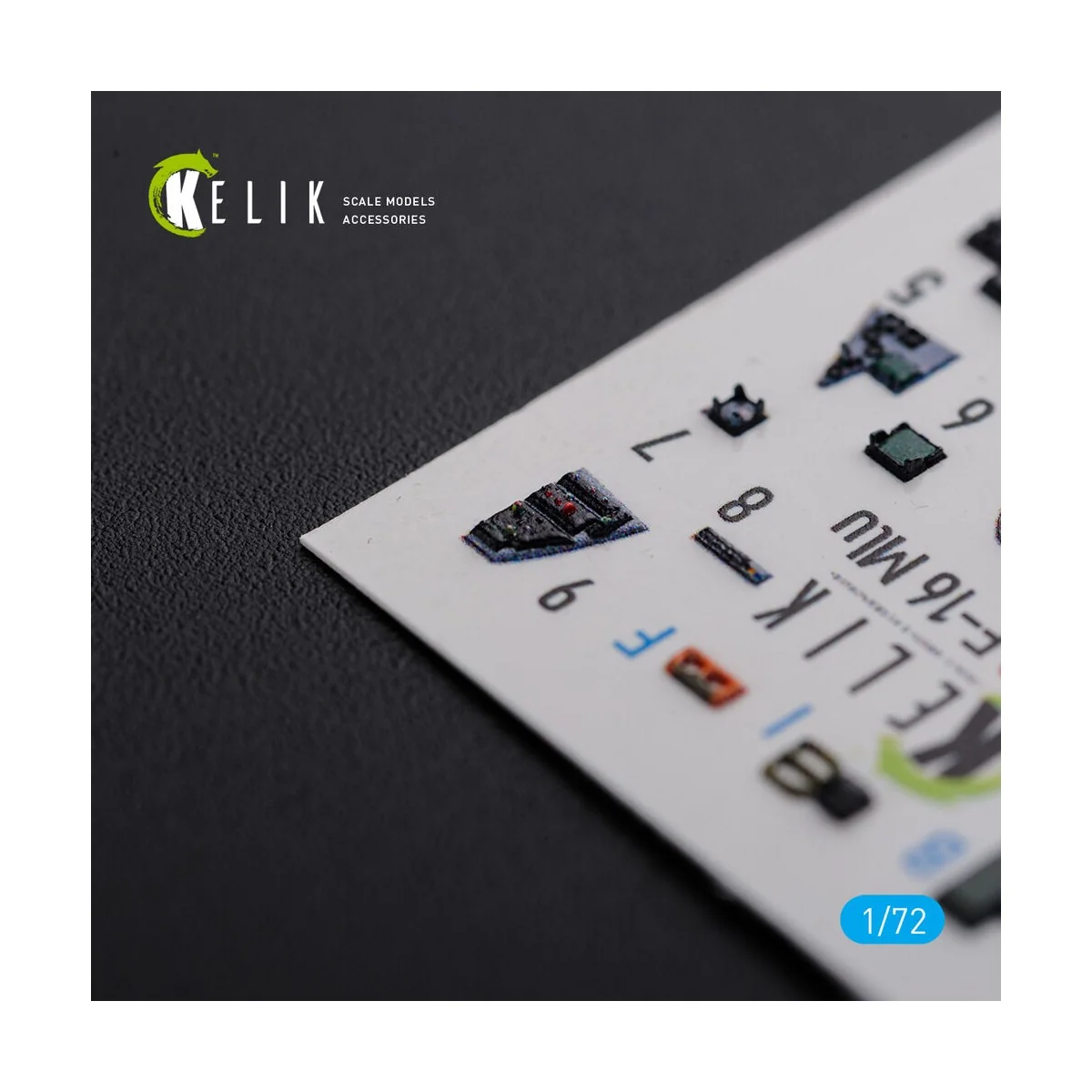 F-16 MLU interior 3D decals for Revell kit, 1/72 - Kelik K72109
