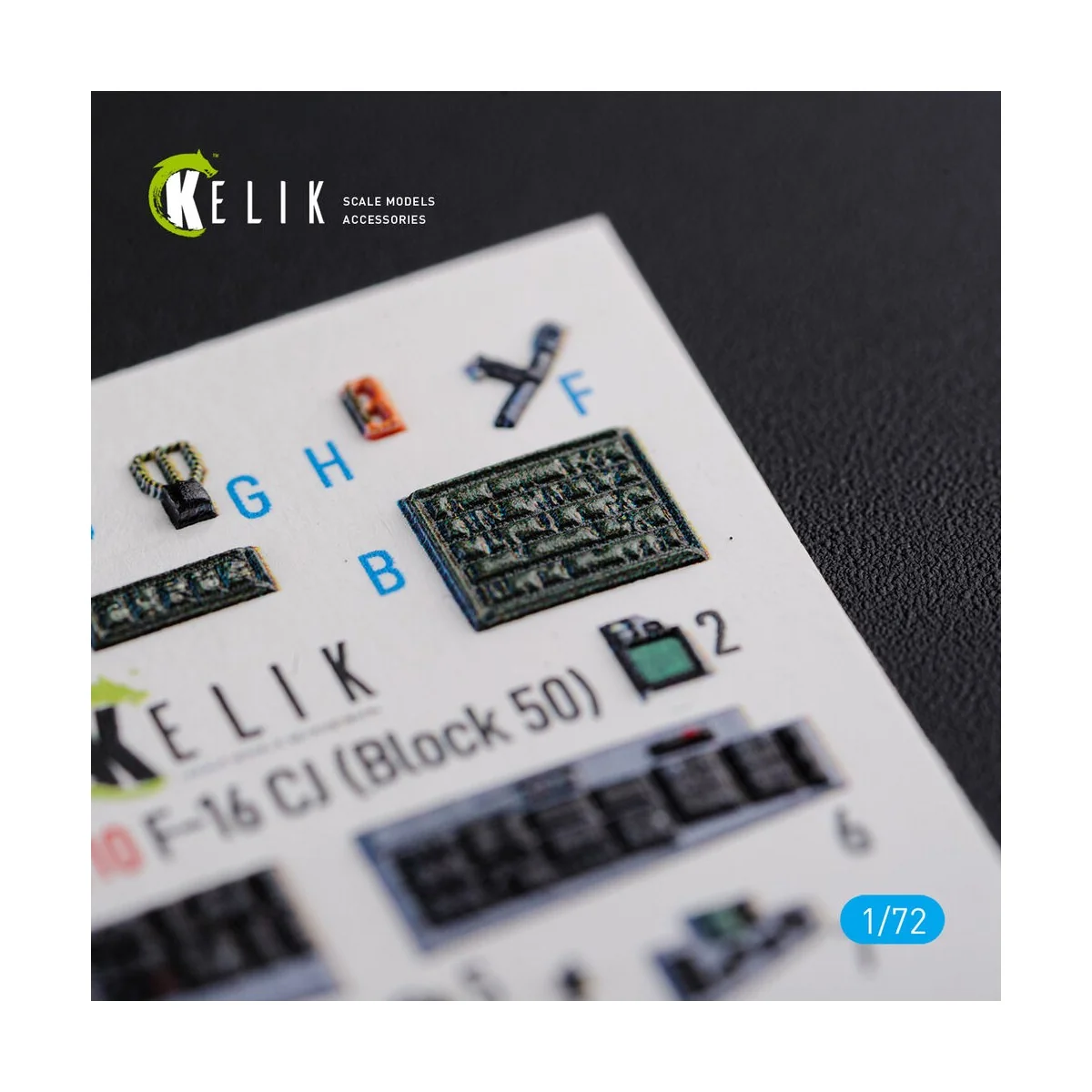 F-16 CJ (Block 50) interior 3D decals for Tamiya kit, 1/72 - Kelik ...