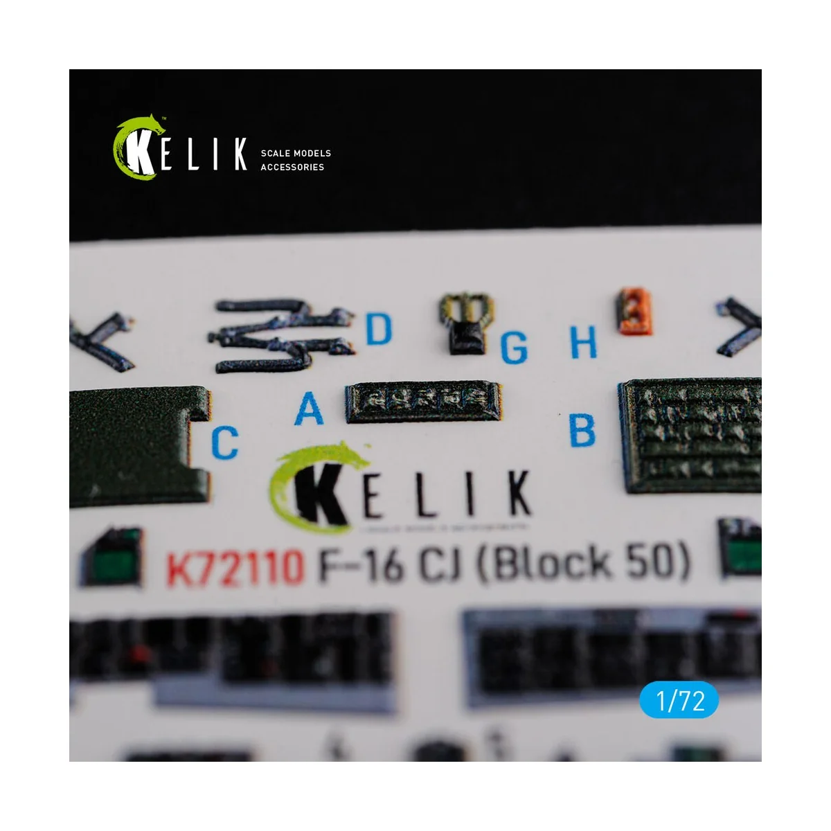 F-16 CJ (Block 50) interior 3D decals for Tamiya kit, 1/72 - Kelik ...