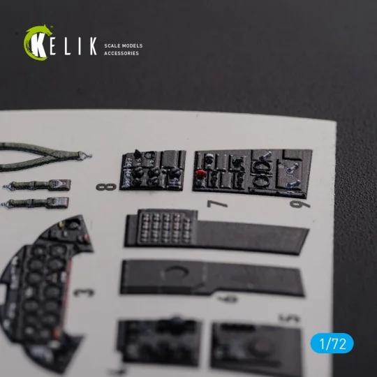 F9F-2 Panther interior 3D decals for HobbyBoss kit, 1/72 - Kelik K7...