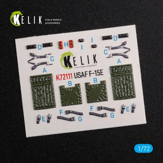 F-15E interior 3D decals for Academy kit, 1/72 - Kelik K72111