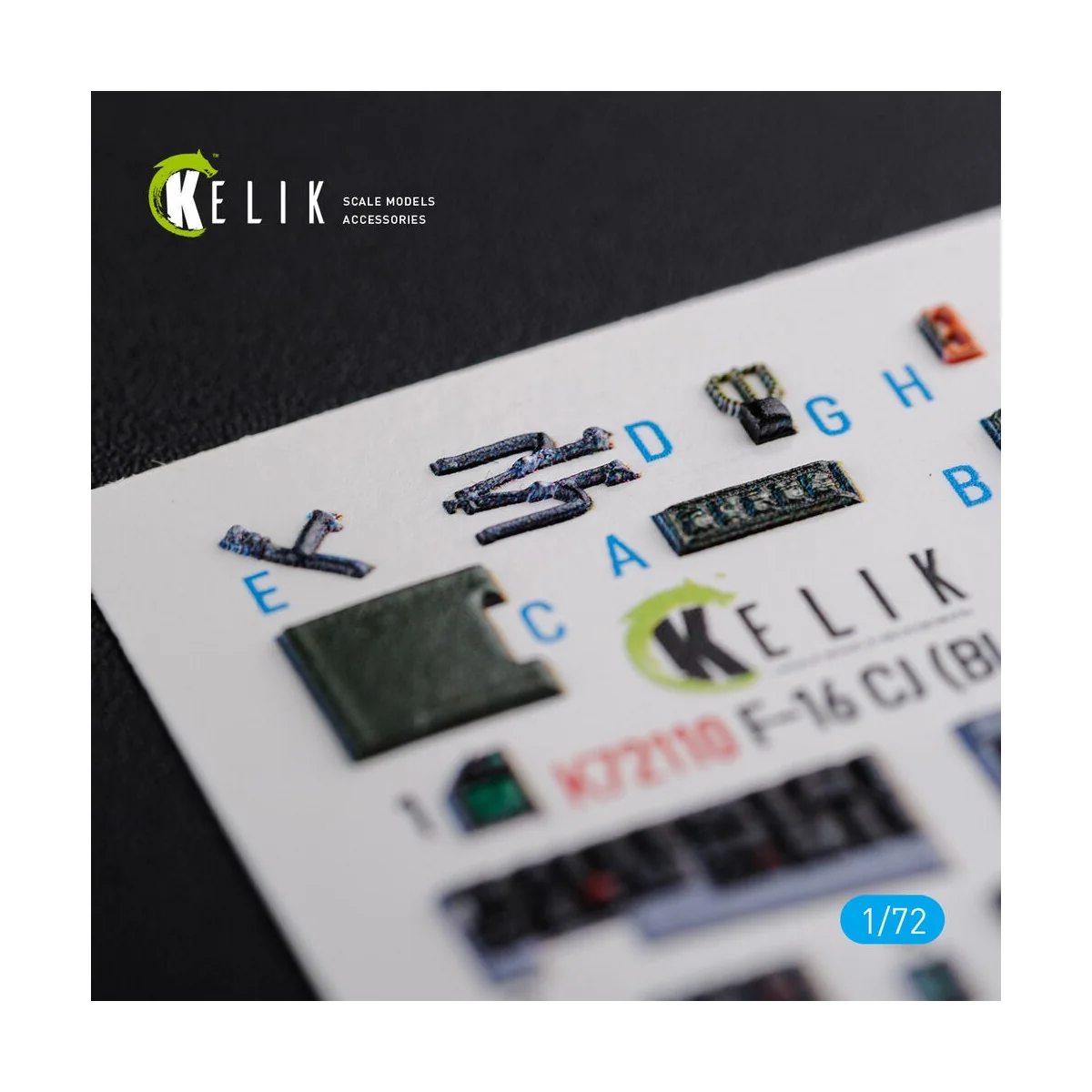 F-16 CJ (Block 50) interior 3D decals for Tamiya kit, 1/72 - Kelik ...