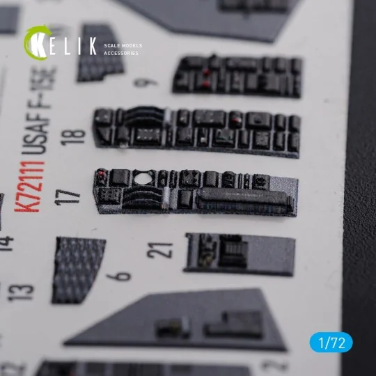 F-15E interior 3D decals for Academy kit, 1/72 - Kelik K72111