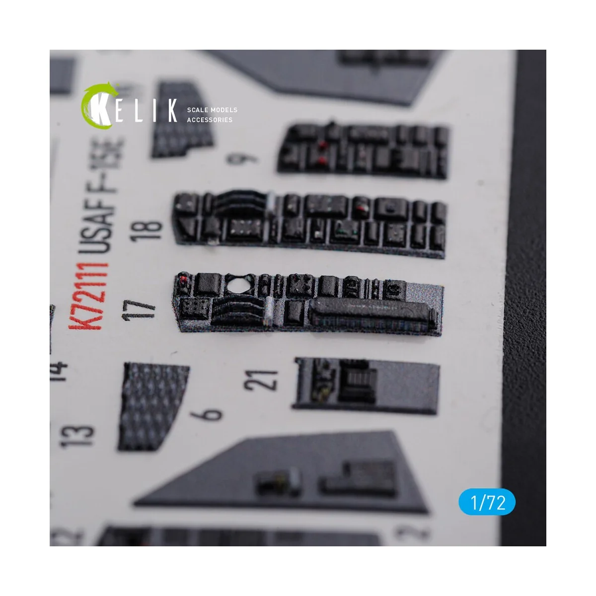 F-15E interior 3D decals for Academy kit, 1/72 - Kelik K72111