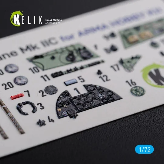 Hurricane Mk IIC interior 3D decals for Arma Hobby kit, 1/72 - Keli...