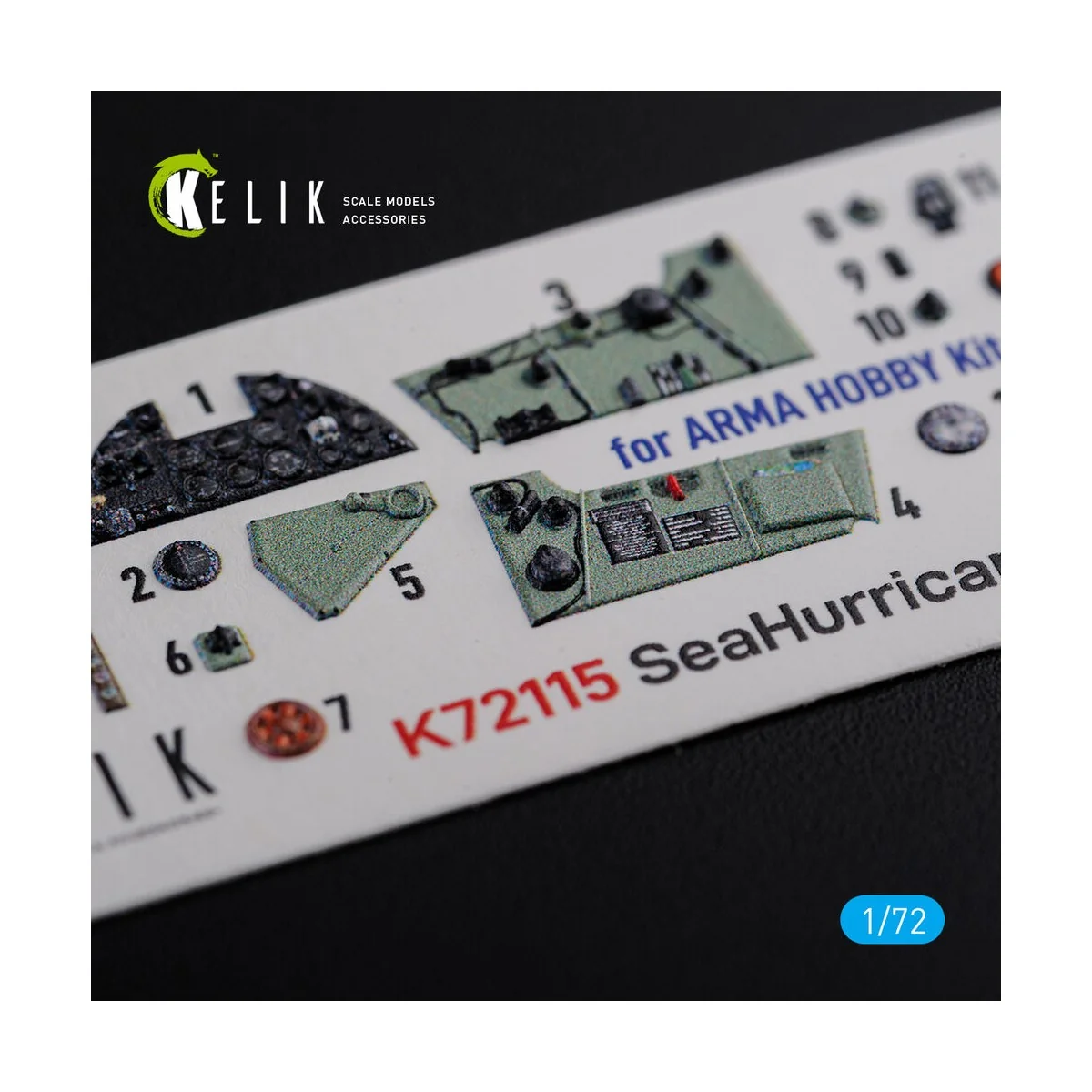 Sea Hurricane Mk I interior 3D decals for Arma Hobby kit, 1/72 - Ke...