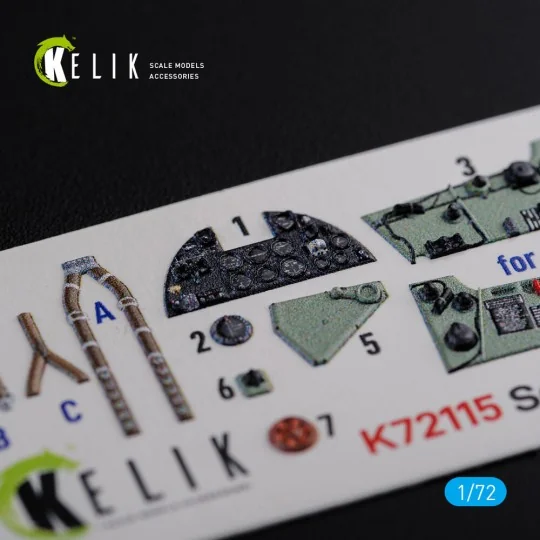 Sea Hurricane Mk I interior 3D decals for Arma Hobby kit, 1/72 - Ke...
