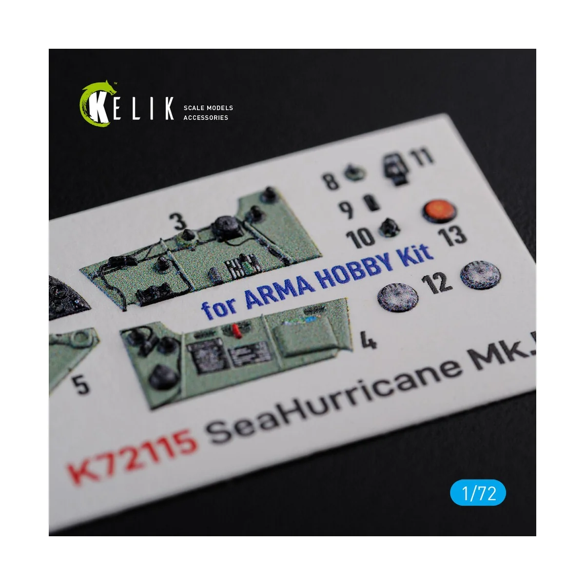 Sea Hurricane Mk I interior 3D decals for Arma Hobby kit, 1/72 - Ke...