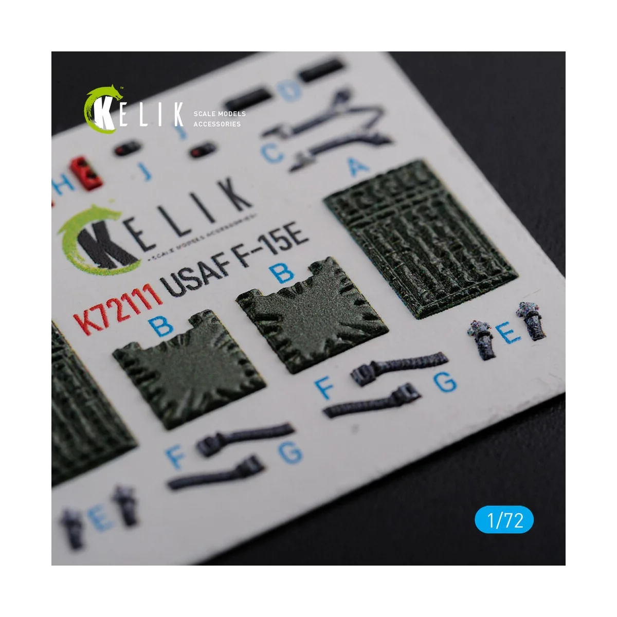 F-15E interior 3D decals for Academy kit, 1/72 - Kelik K72111