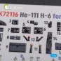 He-111 H6 interior 3D decals for Airfix kit, 1/72 - Kelik K72116