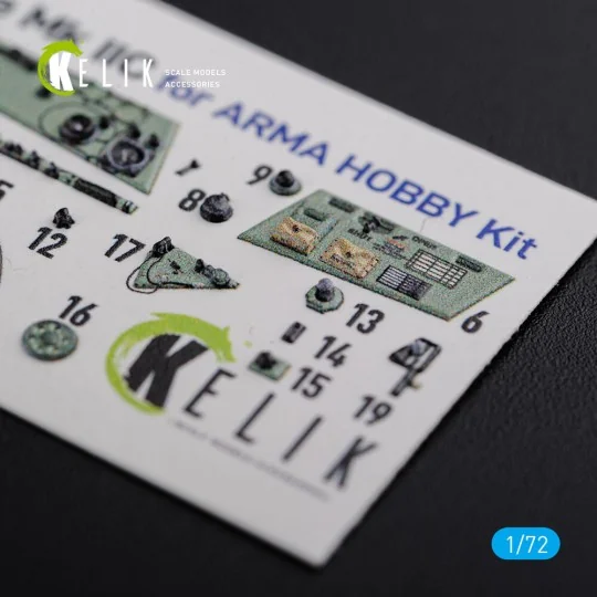 Hurricane Mk IIC interior 3D decals for Arma Hobby kit, 1/72 - Keli...