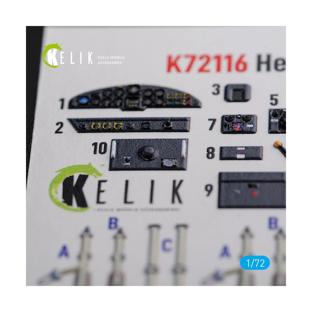 He-111 H6 interior 3D decals for Airfix kit, 1/72 - Kelik K72116