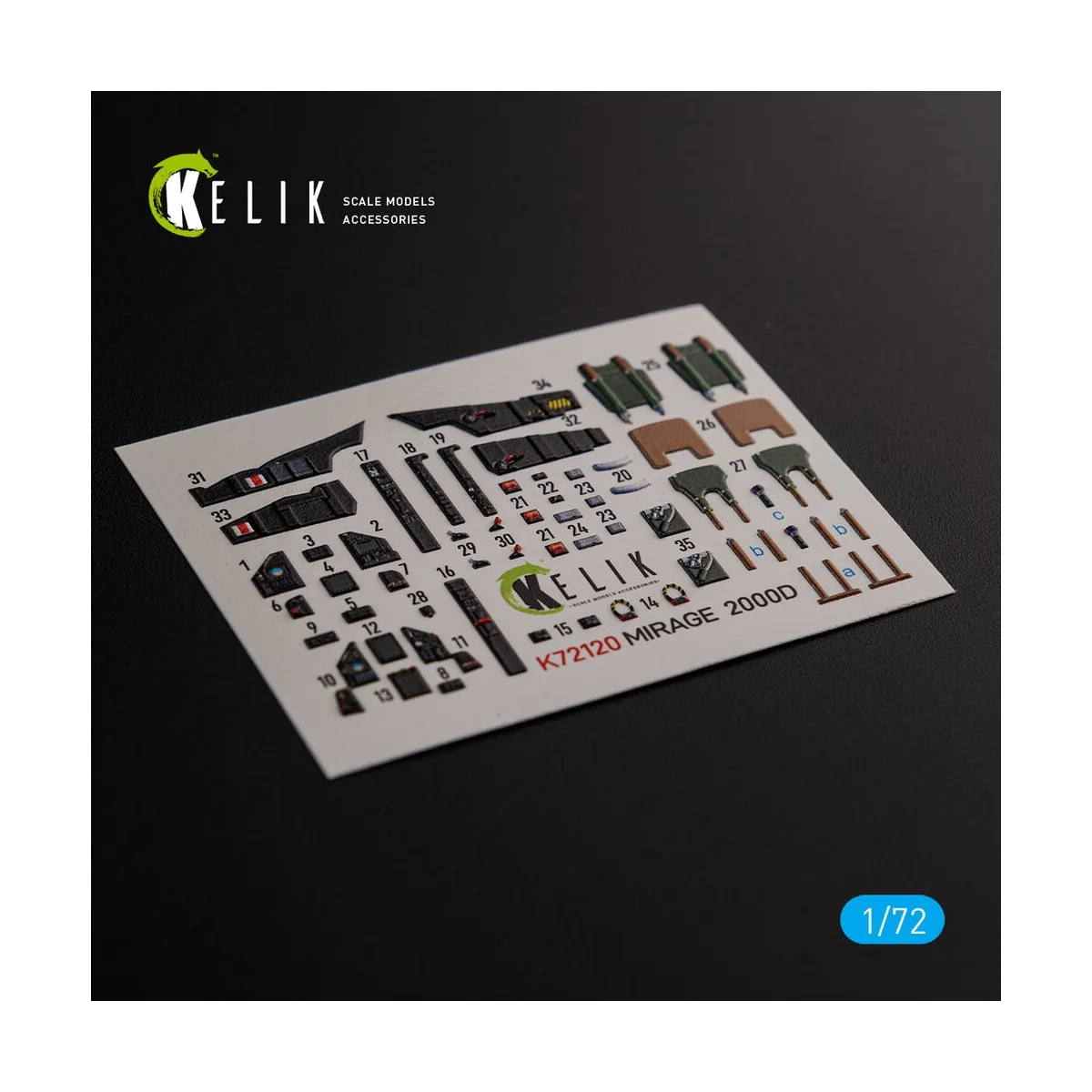 Mirage 2000D interior 3D decals forModelSvit kit, 1/72 - Kelik K72120
