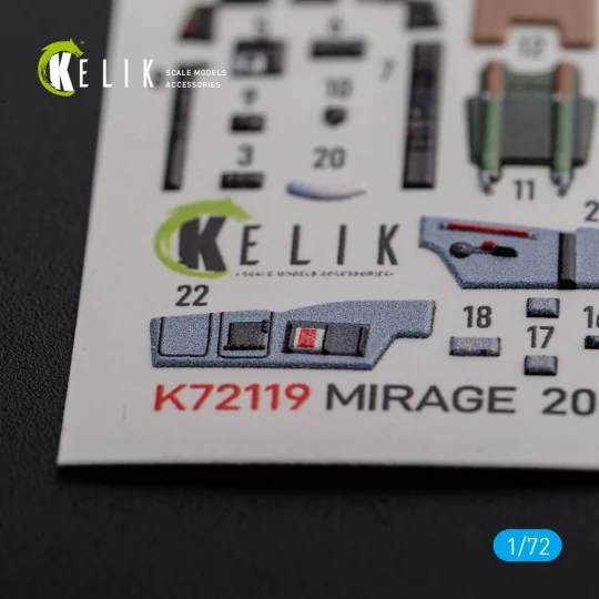 Mirage 2000C interior 3D decals forModelSvit kit, 1/72 - Kelik K72119