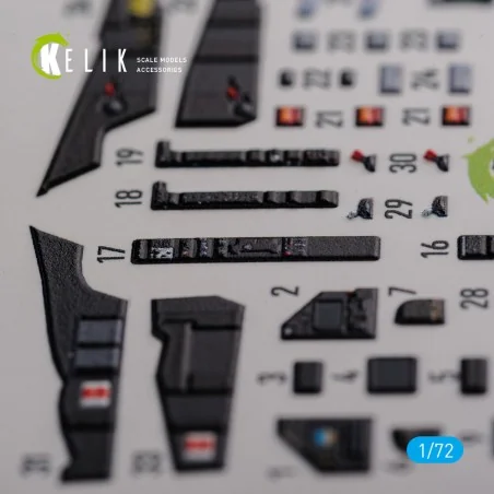 Mirage 2000D interior 3D decals forModelSvit kit, 1/72 - Kelik K72120