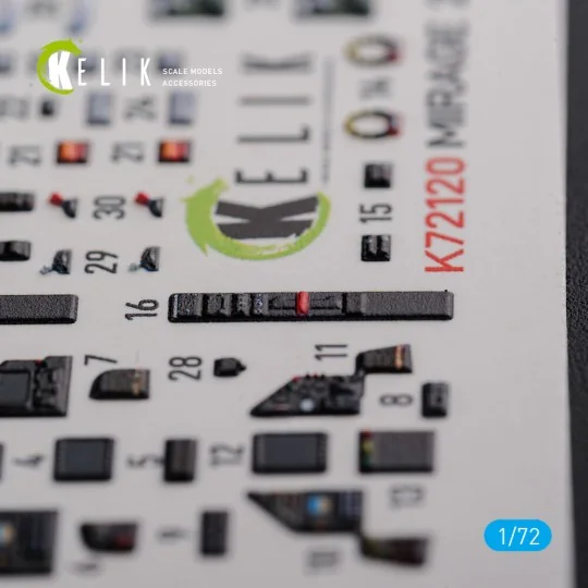 Mirage 2000D interior 3D decals forModelSvit kit, 1/72 - Kelik K72120