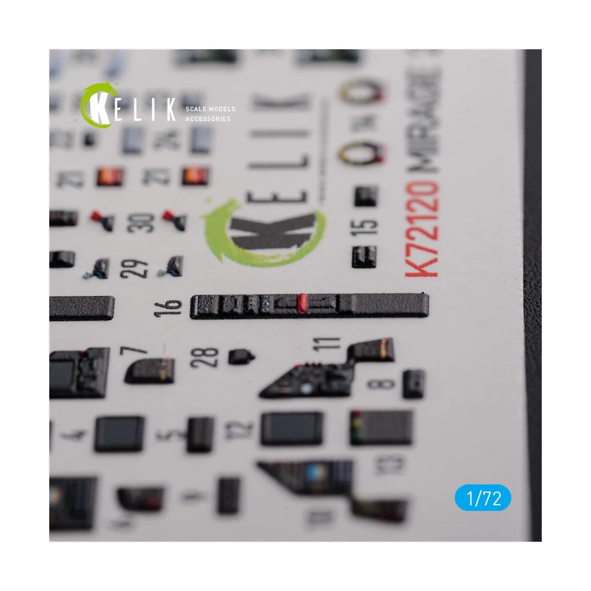 Mirage 2000D interior 3D decals forModelSvit kit, 1/72 - Kelik K72120