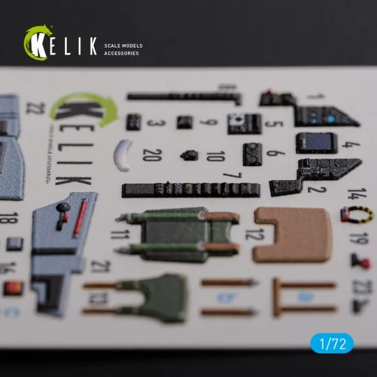 Mirage 2000C interior 3D decals forModelSvit kit, 1/72 - Kelik K72119