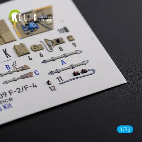 BF109-F2/F4 reconnaissance interior 3D decals for Fine Molds kit, 1...