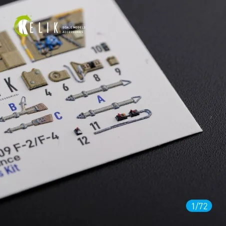 BF109-F2/F4 reconnaissance interior 3D decals for Fine Molds kit, 1...