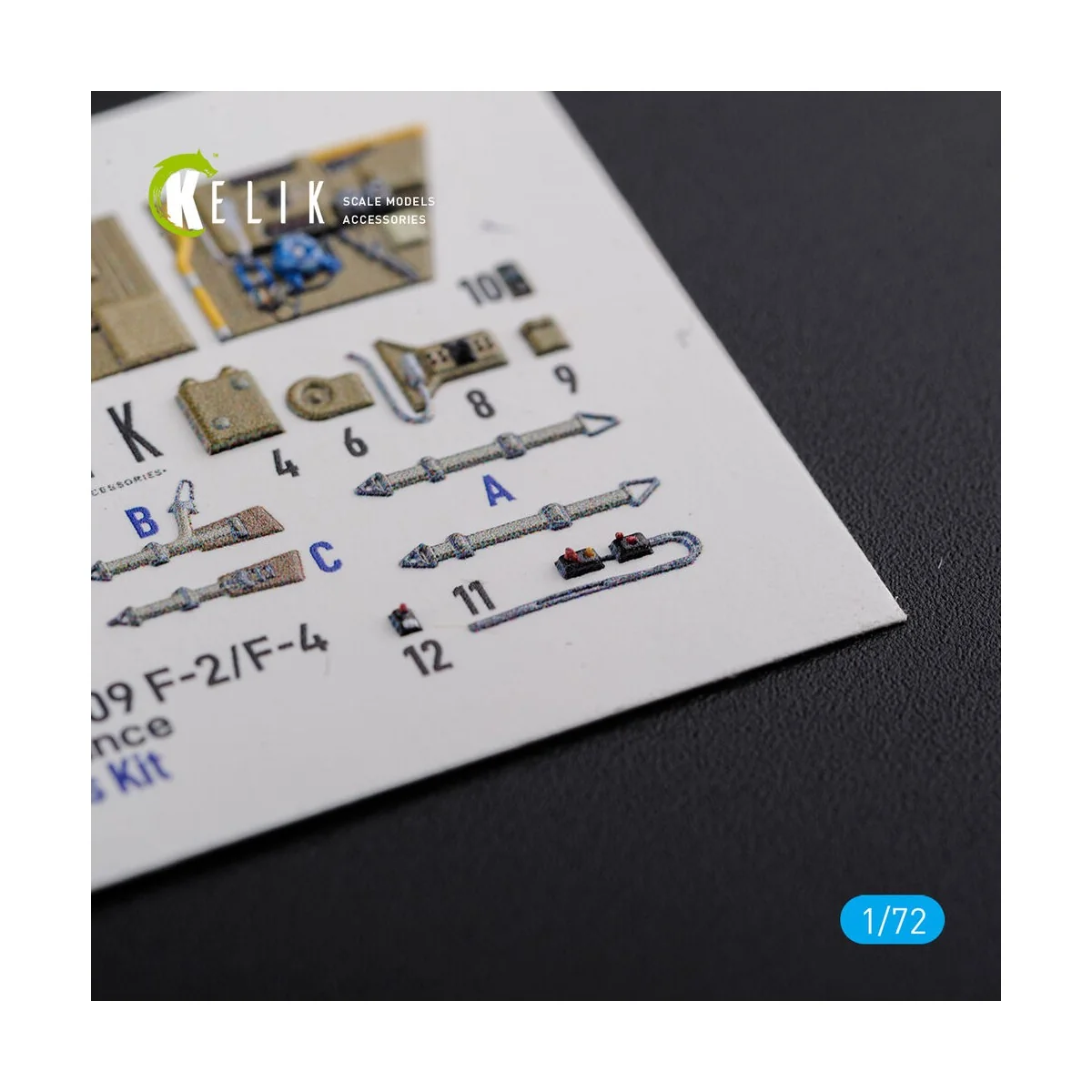 BF109-F2/F4 reconnaissance interior 3D decals for Fine Molds kit, 1...