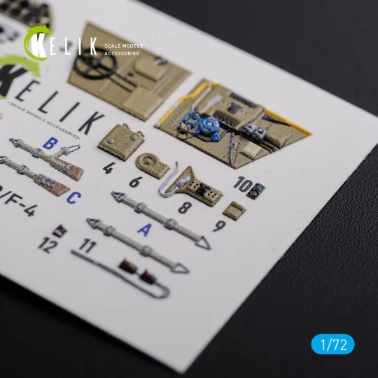 BF109-F2/F4 reconnaissance interior 3D decals for Fine Molds kit, 1...