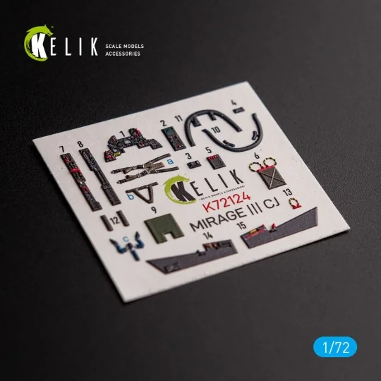 MIRAGE III CJ - interior 3D decals for SpecialHobby kit, 1/72 - Kel...