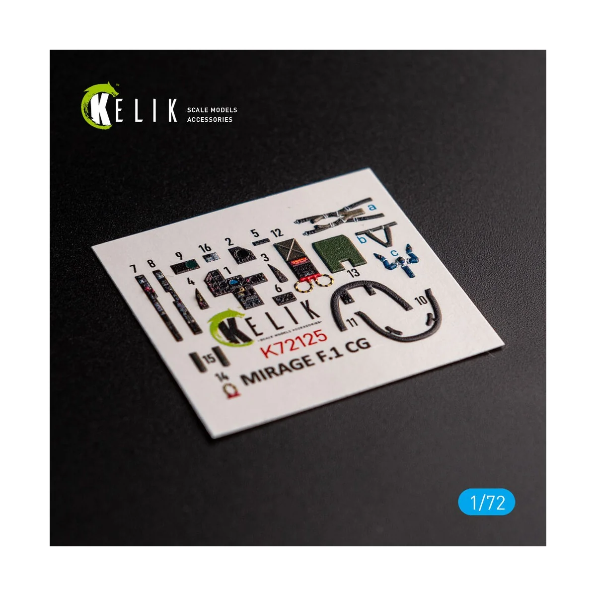 MIRAGE F.1 CG - interior 3D decals for SpecialHobby kit, 1/72 - Kel...
