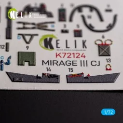 MIRAGE III CJ - interior 3D decals for SpecialHobby kit, 1/72 - Kel... 2