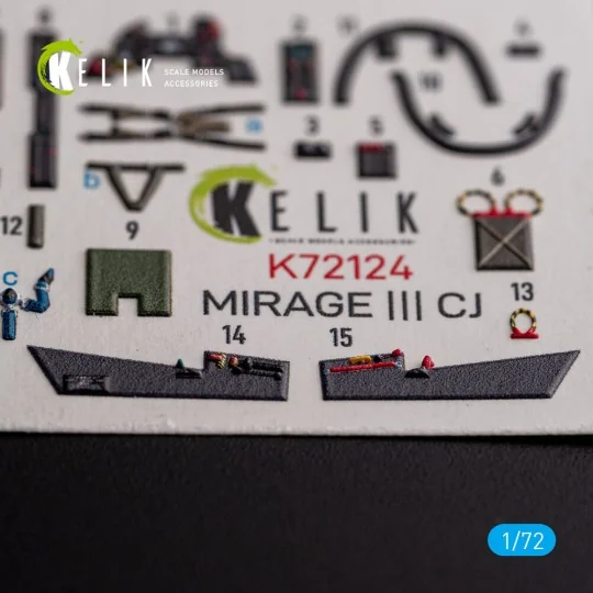 MIRAGE III CJ - interior 3D decals for SpecialHobby kit, 1/72 - Kel...