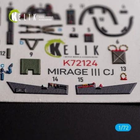 MIRAGE III CJ - interior 3D decals for SpecialHobby kit, 1/72 - Kel...