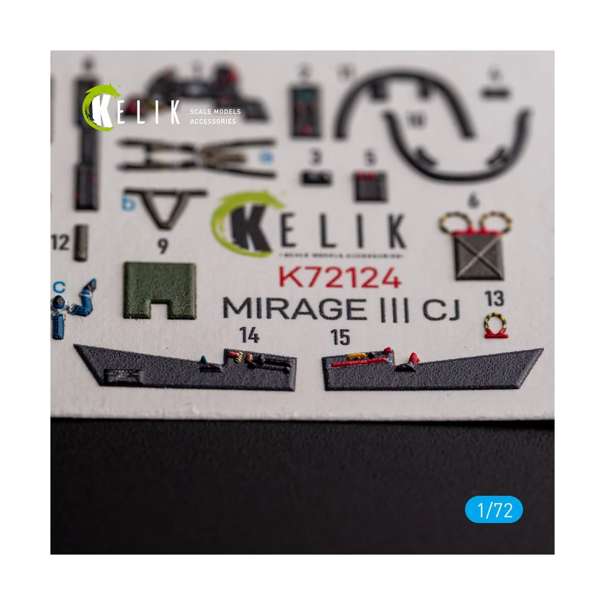MIRAGE III CJ - interior 3D decals for SpecialHobby kit, 1/72 - Kel...