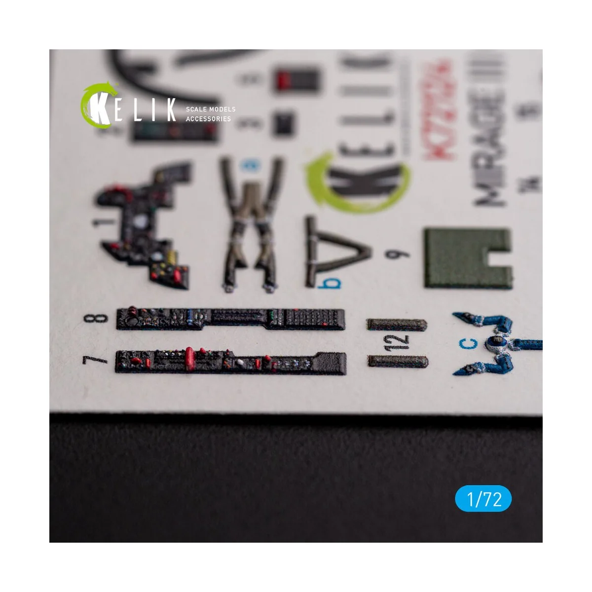 MIRAGE III CJ - interior 3D decals for SpecialHobby kit, 1/72 - Kel...