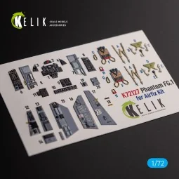 FG.1 Phantom - interior 3D decals for Airfix kit, 1/72 - Kelik K72127