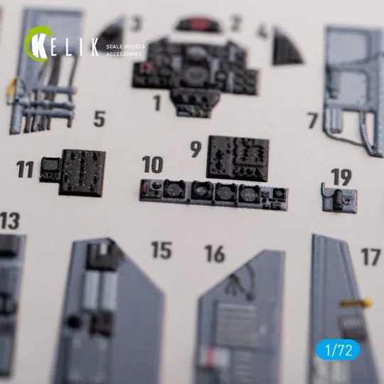 FG.1 Phantom - interior 3D decals for Airfix kit, 1/72 - Kelik K72127